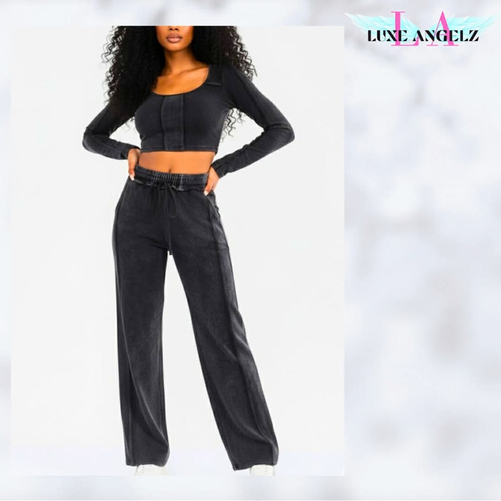 Black Women's Two Piece Set